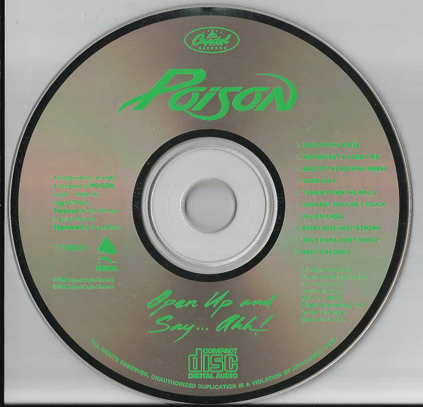 Poison (3) - Open Up And Say....Ahh! (CD) | Near Mint (NM) Excellent (EX)--
