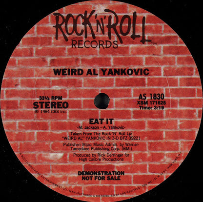 "Weird Al" Yankovic - Eat It (VINYL) | Near Mint (NM or M-) Generic-