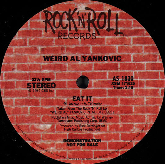 "Weird Al" Yankovic - Eat It (VINYL) | Near Mint (NM or M-) Generic-
