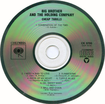 Big Brother & The Holding Company - Cheap Thrills (CD) | Near Mint (NM or M-)--