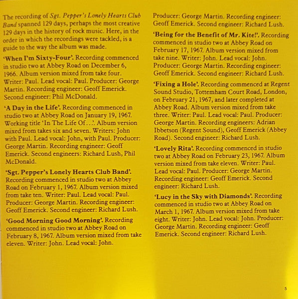 The Beatles - Sgt. Pepper's Lonely Hearts Club Band (CD) | Near Mint (NM) Near Mint (NM)-