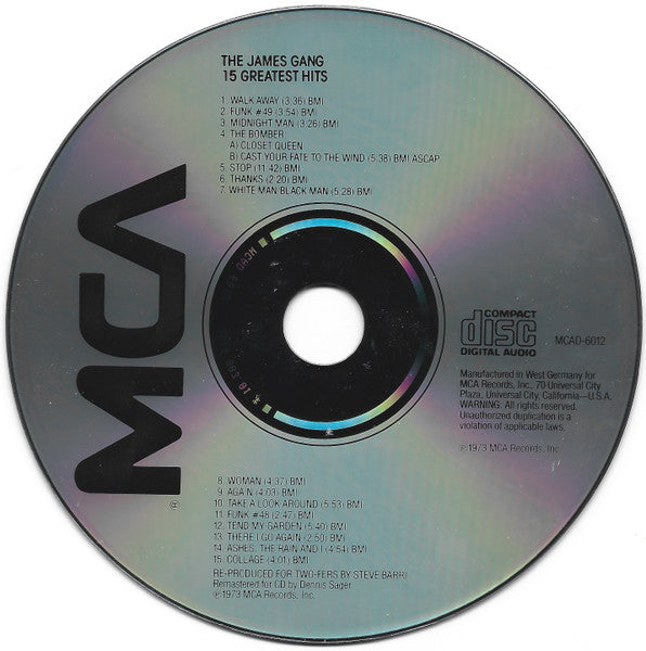 James Gang - 15 Greatest Hits (CD) | Near Mint (NM) Excellent (EX)--