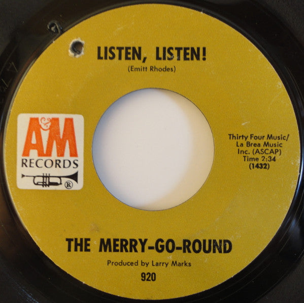 The Merry-Go-Round - Listen, Listen! / Gonna Leave You Alone (7" VINYL) | Generic--