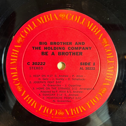 Big Brother & The Holding Company - Be A Brother (VINYL) | Very Good Plus (VG+) Very Good Plus (VG+)--