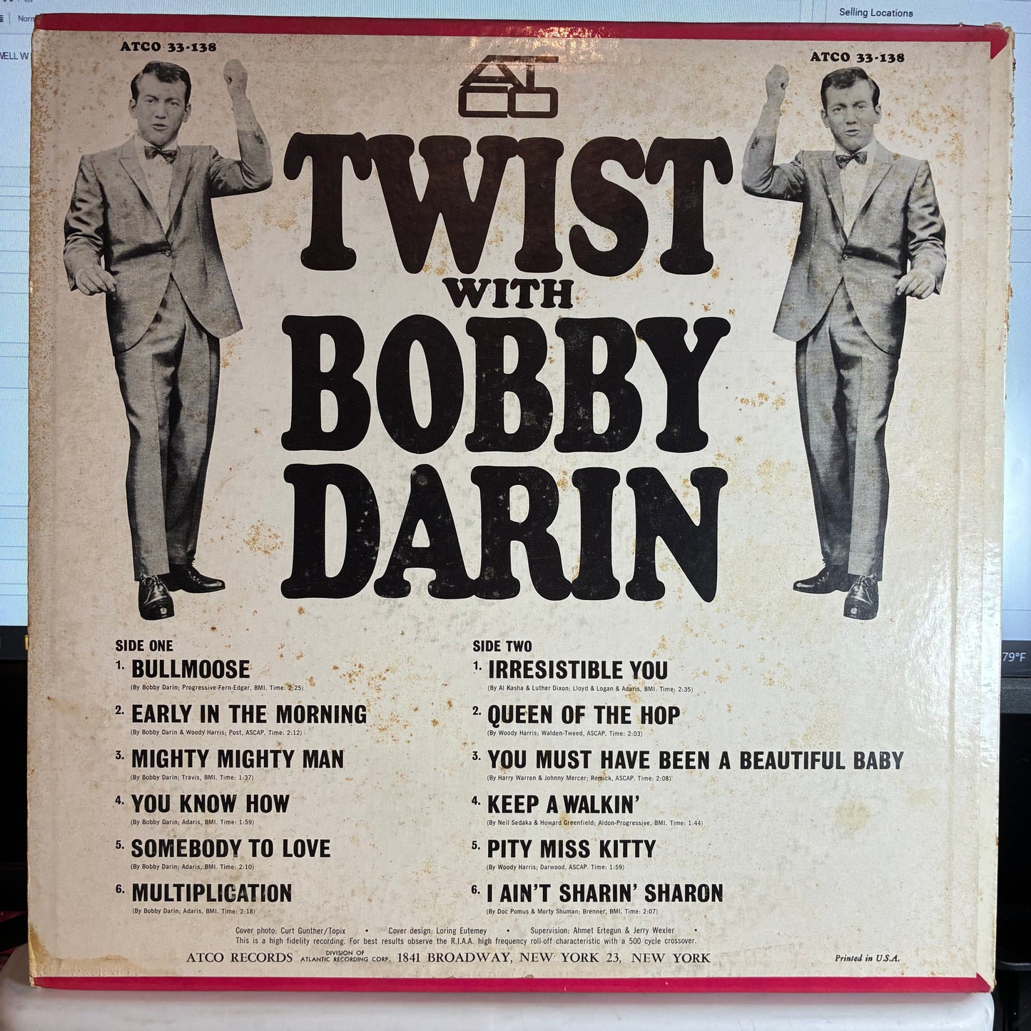 Bobby Darin - Twist With Bobby Darin (VINYL) | Very Good Plus (VG+) Very Good (VG)--