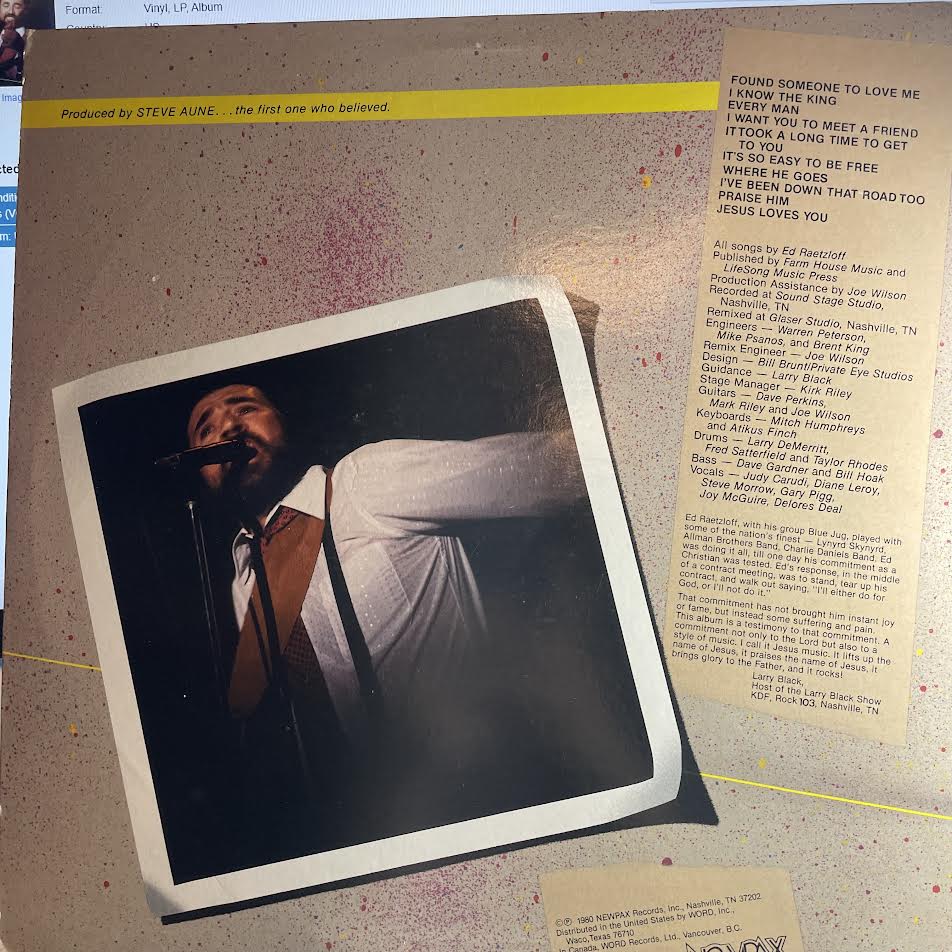 Ed Raetzloff - It Took A Long Time To Get To You (VINYL) | Very Good Plus (VG+) Excellent+ (EX+)--