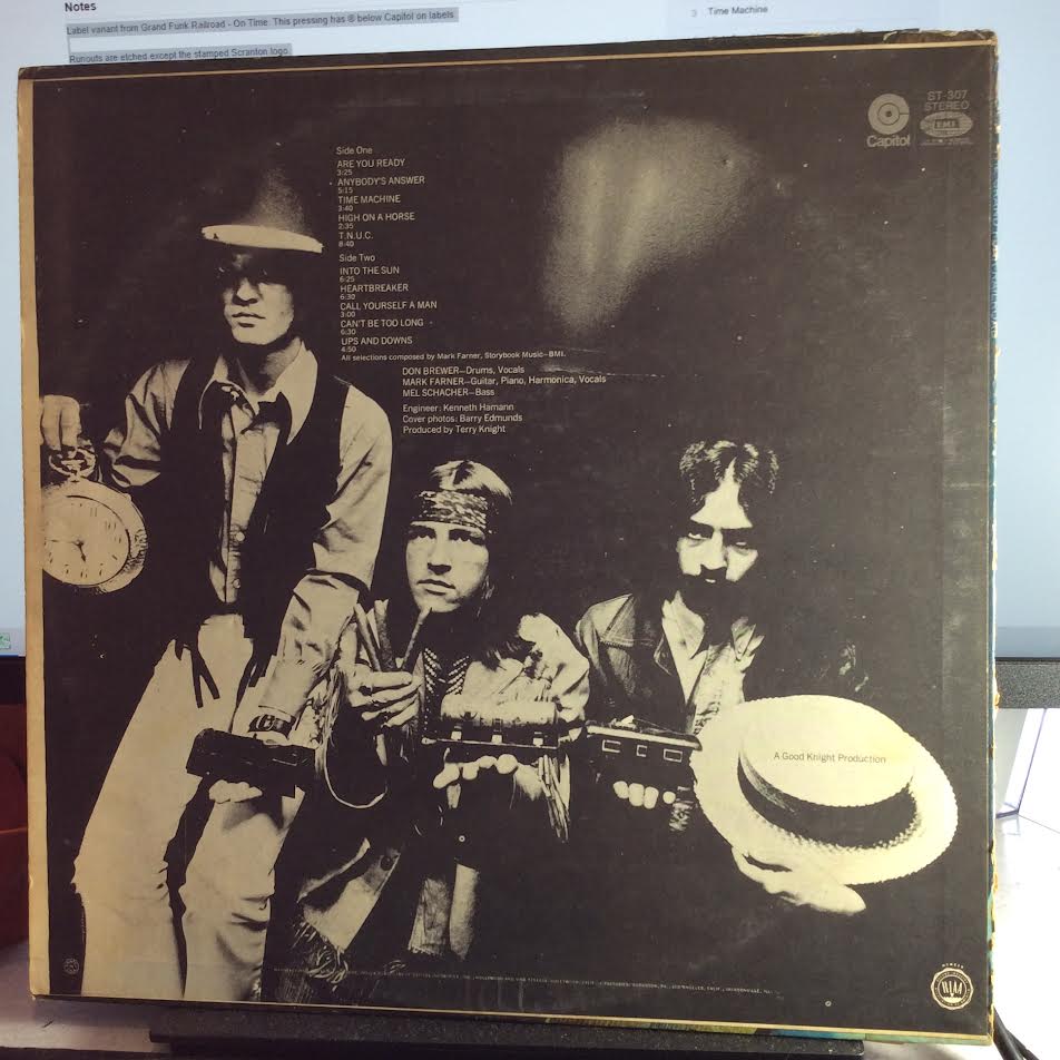 Grand Funk Railroad - On Time ( VINYL LP ST-307) | USED Very Good Plus (VG+) Very Good (VG)--