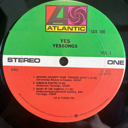 Yes - Yessongs (3x VINYL) | Very Good Plus (VG+) Excellent+ (EX+)--