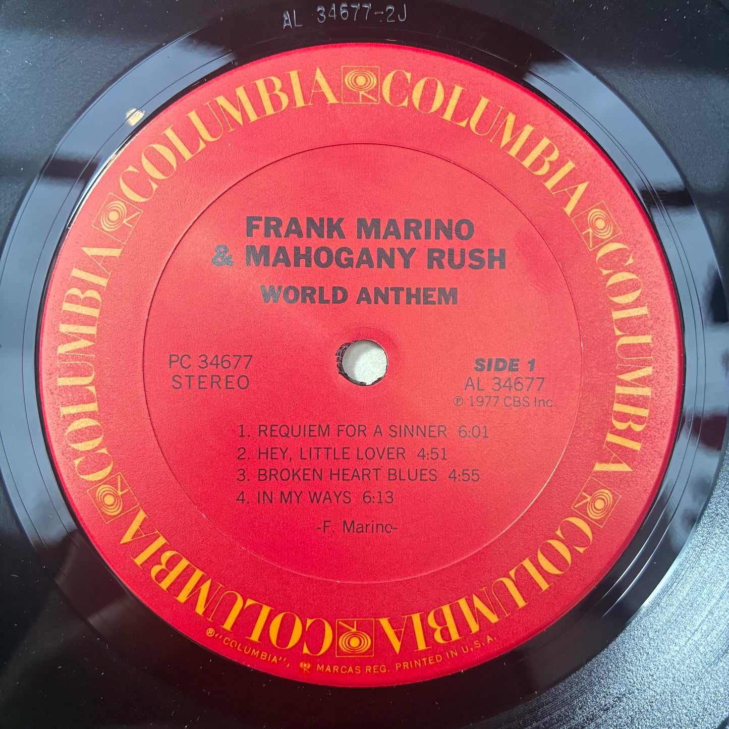 Frank Marino - World Anthem (VINYL) | Very Good Plus (VG+) Excellent (EX)--