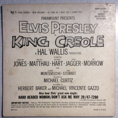 Elvis Presley - King Creole Vol.1 (7" VINYL) | Very Good Plus (VG+) Very Good Plus (VG+)--