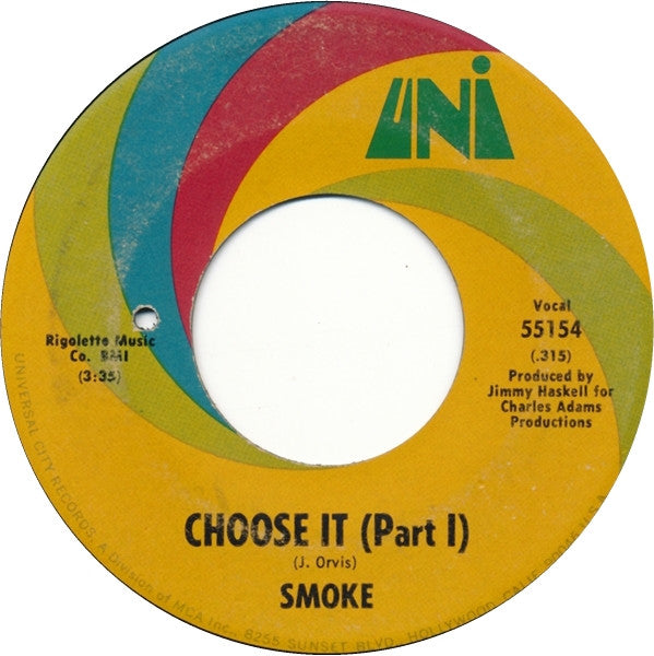 Smoke (38) - Choose It (7" VINYL) | Very Good Plus (VG+) Generic--