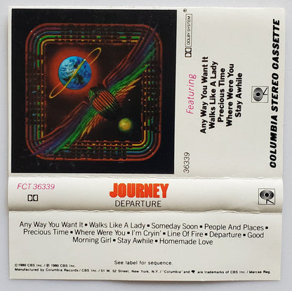 Journey - Departure (CASSETTE) | Very Good Plus (VG+) Excellent (EX)--