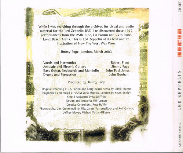 Led Zeppelin - How The West Was Won (3xCD) | Very Good Plus (VG+) Very Good (VG)-
