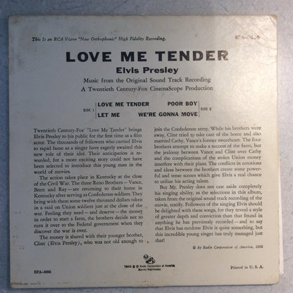 Elvis Presley - Love Me Tender (7" VINYL) | Very Good Plus (VG+) Excellent (EX)--
