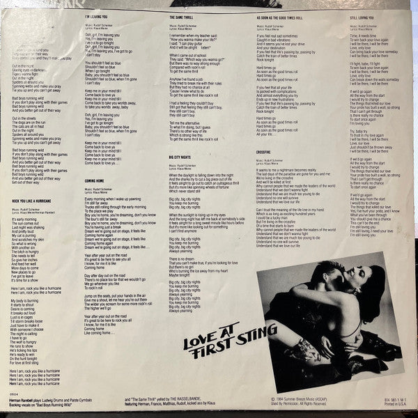 Scorpions - Love At First Sting (MISSPRESS VINYL) | Very Good Plus Plus (VG++) Very Good Plus (VG+)-
