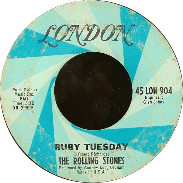 The Rolling Stones - Let's Spend The Night Together / Ruby Tuesday (7" VINYL) | Very Good Plus (VG+) Very Good Plus (VG+)--