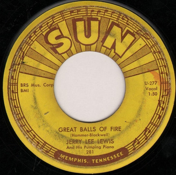 Jerry Lee Lewis - Great Balls Of Fire (7" VINYL) | Very Good Plus Plus (VG++) Generic--