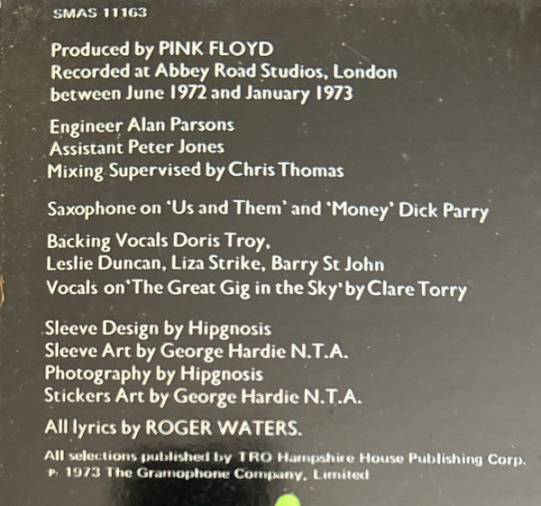 Pink Floyd - The Dark Side Of The Moon (VINYL) | Very Good Plus (VG+) Very Good (VG)--