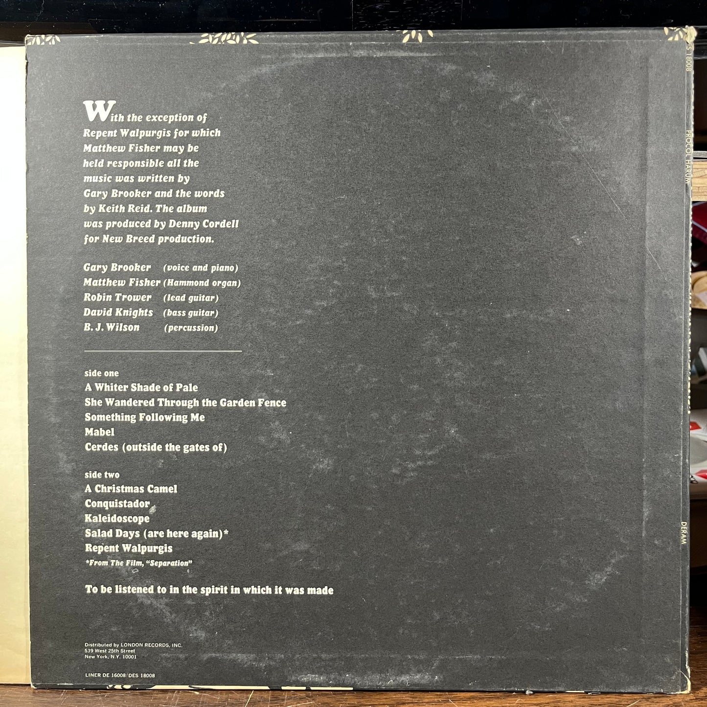 Procol Harum - Procol Harum (VINYL) | Excellent+ (EX+)-