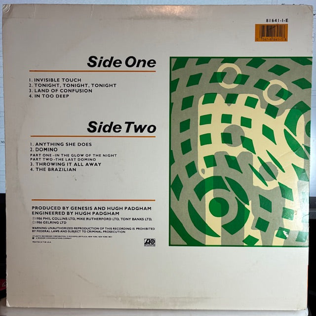 Genesis - Invisible Touch (VINYL) | Excellent (EX)-