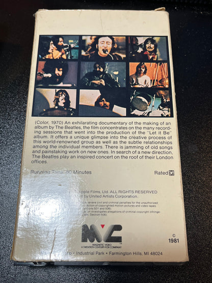 BEATLES - Let It Be (VHS TAPE) |-