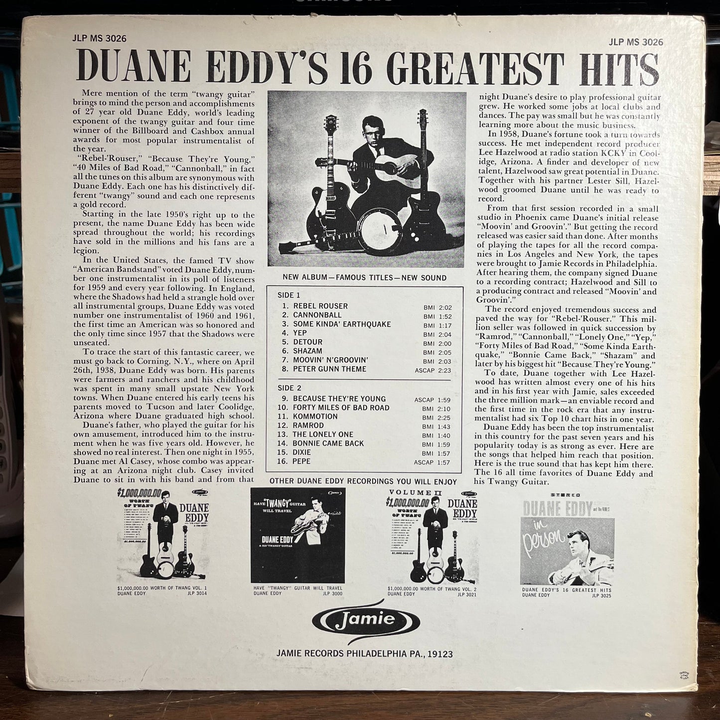 Duane Eddy - Duane Eddy's 16 Greatest Hits (VINYL) | Excellent (EX)--