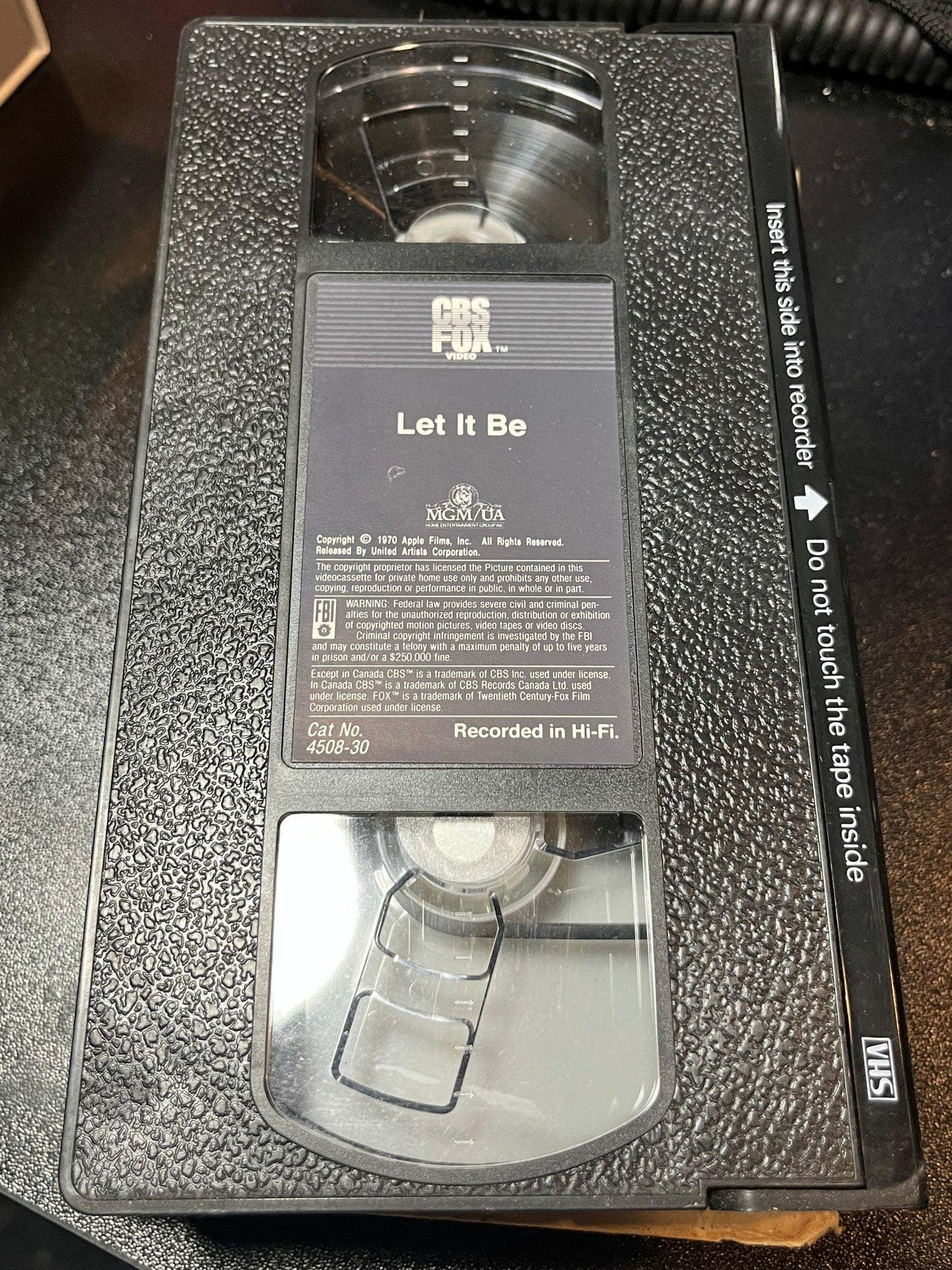 BEATLES - Let It Be (VHS TAPE) |-