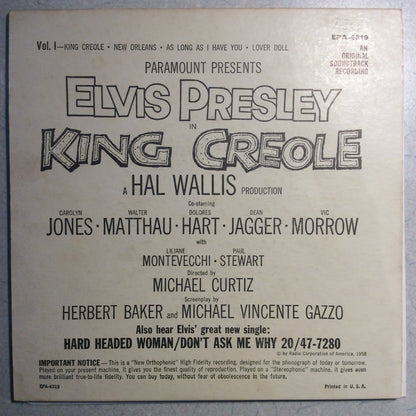 Elvis Presley - King Creole (Vol. 1) (7" VINYL) | Very Good (VG) Excellent (EX)--