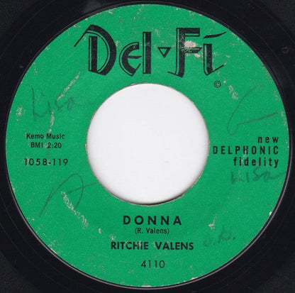 Ritchie Valens - Donna / La Bamba (7" VINYL) | Very Good (VG) Generic--