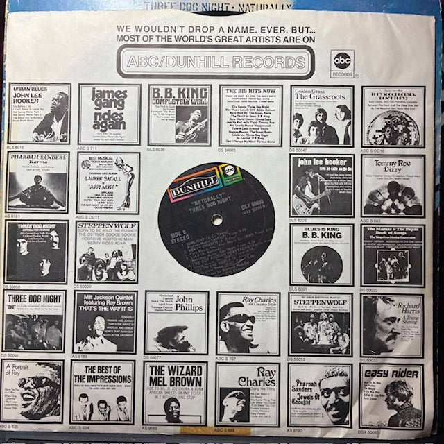 Three Dog Night - Naturally (VINYL) | Very Good (VG) Very Good Plus (VG+)--