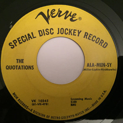 The Quotations - Imagination / Ala-Men-Sy (7" VINYL) | Very Good (VG) Generic--