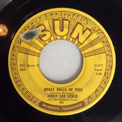 Jerry Lee Lewis - Great Balls Of Fire (7" VINYL) | Very Good (VG) Very Good Plus Plus (VG++)--
