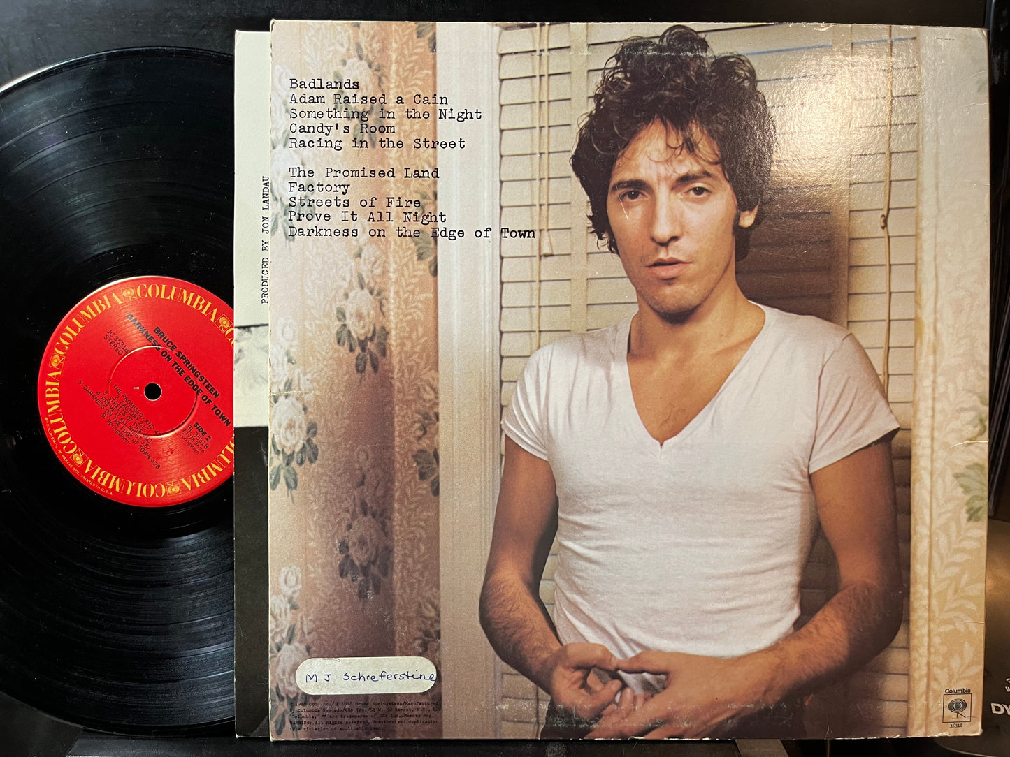 Bruce Springsteen - Darkness On The Edge Of Town (VINYL LP) | Very Good Plus Plus (VG++) Excellent (EX)--