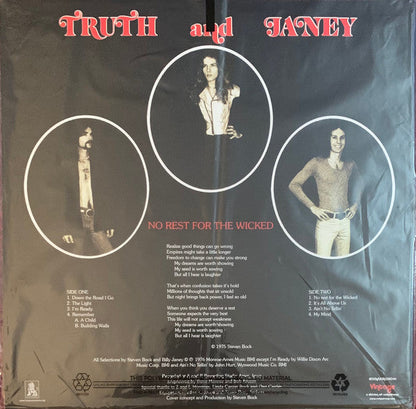 Truth And Janey - No Rest For The Wicked (BLACK VINYL REISSUE LP) | Mint (M) Mint (M)-