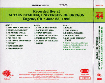 Dave's Picks, Volume 44 (3xCD)(Autzen Stadium, U. Of Oregon, Eugene, OR • 6/23/90) | Mint (M) Near Mint (NM)-