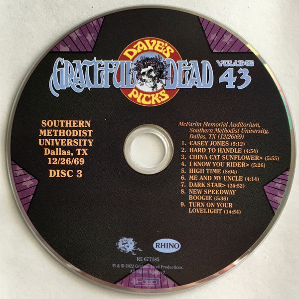 Dave's Picks, Volume 43 (3xCD)(San Francisco, 11/2/69 • Dallas, 12/26/69) | Mint (M) Near Mint (NM)-