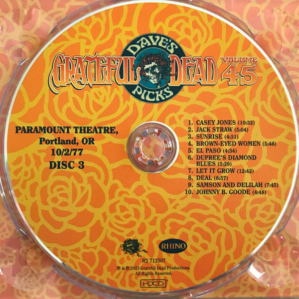 Dave's Picks, Volume 45 (4xCD)(Paramount Theatre, Portland, OR • 10/1-2/77) | Mint (M) Near Mint (NM)-