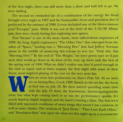 Dave's Picks, Volume 40 (3xCD)(Deer Creek Music Center, Noblesville, IN • 7/18-19/90 | Mint (M) Near Mint (NM)-