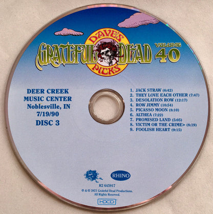 Dave's Picks, Volume 40 (3xCD)(Deer Creek Music Center, Noblesville, IN • 7/18-19/90 | Mint (M) Near Mint (NM)-