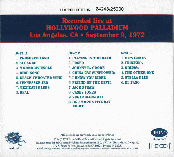 Dave's Picks, Volume 46 (3xCD)(Hollywood Palladium, Los Angeles, CA • 9/9/72) | Mint (M) Near Mint (NM)-
