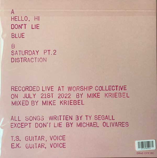 Ty Segall - Live At Worship | Mint (M) Mint (M)-