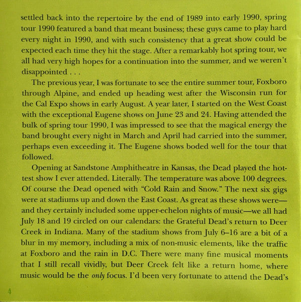Dave's Picks, Volume 40 (3xCD)(Deer Creek Music Center, Noblesville, IN • 7/18-19/90 | Mint (M) Near Mint (NM)-