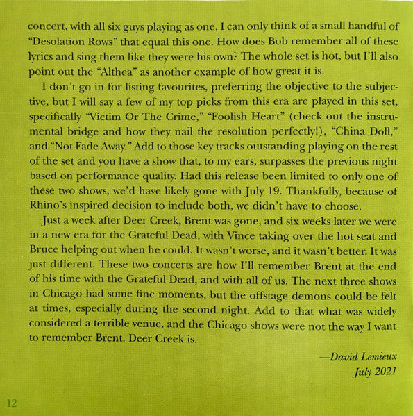 Dave's Picks, Volume 40 (3xCD)(Deer Creek Music Center, Noblesville, IN • 7/18-19/90 | Mint (M) Near Mint (NM)-
