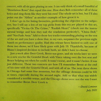 Dave's Picks, Volume 40 (3xCD)(Deer Creek Music Center, Noblesville, IN • 7/18-19/90 | Mint (M) Near Mint (NM)-