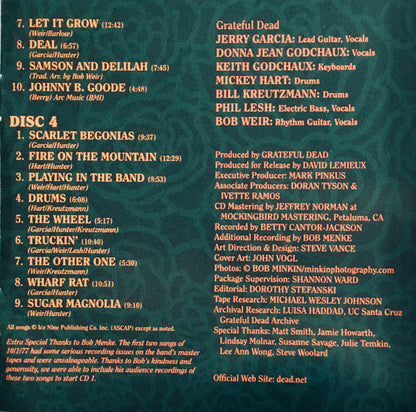 Dave's Picks, Volume 45 (4xCD)(Paramount Theatre, Portland, OR • 10/1-2/77) | Mint (M) Near Mint (NM)-
