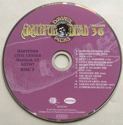 Dave's Picks, Volume 36 (CD BOX)(Hartford Civic Center, Hartford, CT • 3/26-27/87) | Mint (M) Near Mint (NM)-