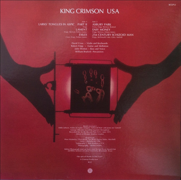 King Crimson - USA | Mint (M) Mint (M)-