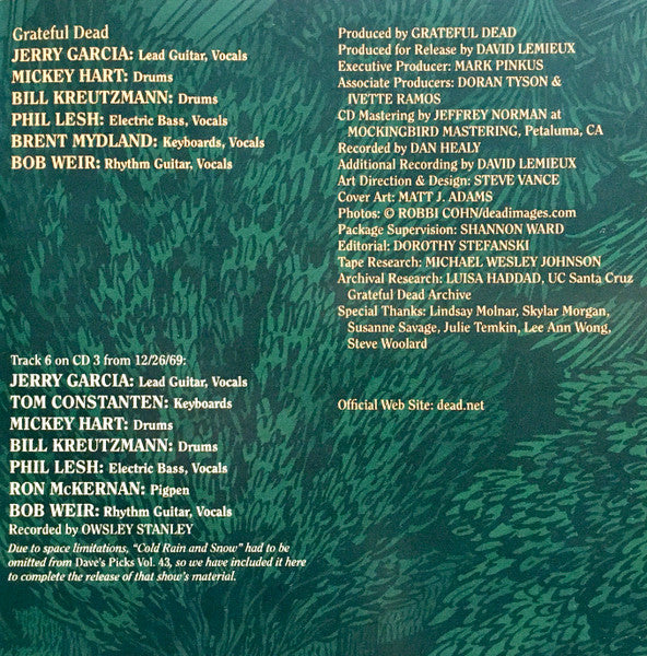 Dave's Picks, Volume 44 (3xCD)(Autzen Stadium, U. Of Oregon, Eugene, OR • 6/23/90) | Mint (M) Near Mint (NM)-
