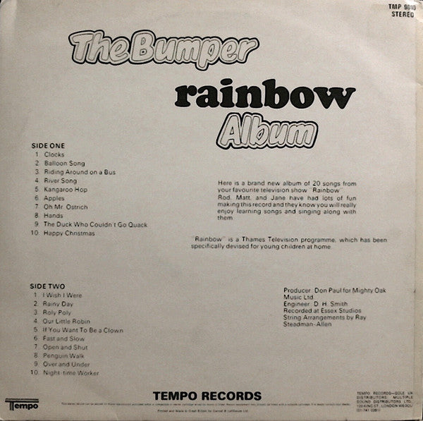 Rod, Matt and Jane - The Bumper Rainbow Album | Near Mint (NM) Near Mint (NM)-