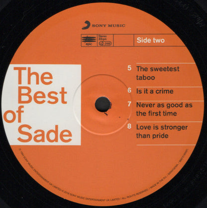 Sade The Best Of Sade Sony Music, Epic 2xLP, Comp, RE, Gat Mint (M) Mint (M)-
